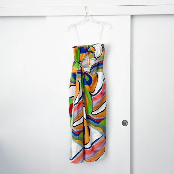 Mara Hoffman Samara Strapless Cutout Midi Dress Alegasia Print - Picture 2 of 12